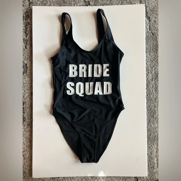 Bride Squad One Piece Bathing Suit - Picture 3 of 6